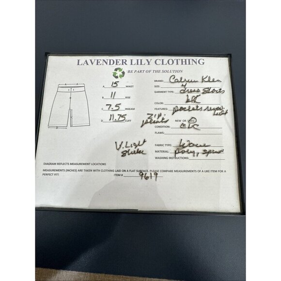 Calvin Klein Women's 4 Dressy Shorts Black Pleated Belt EUC Inseam 7.5" - Picture 9 of 9